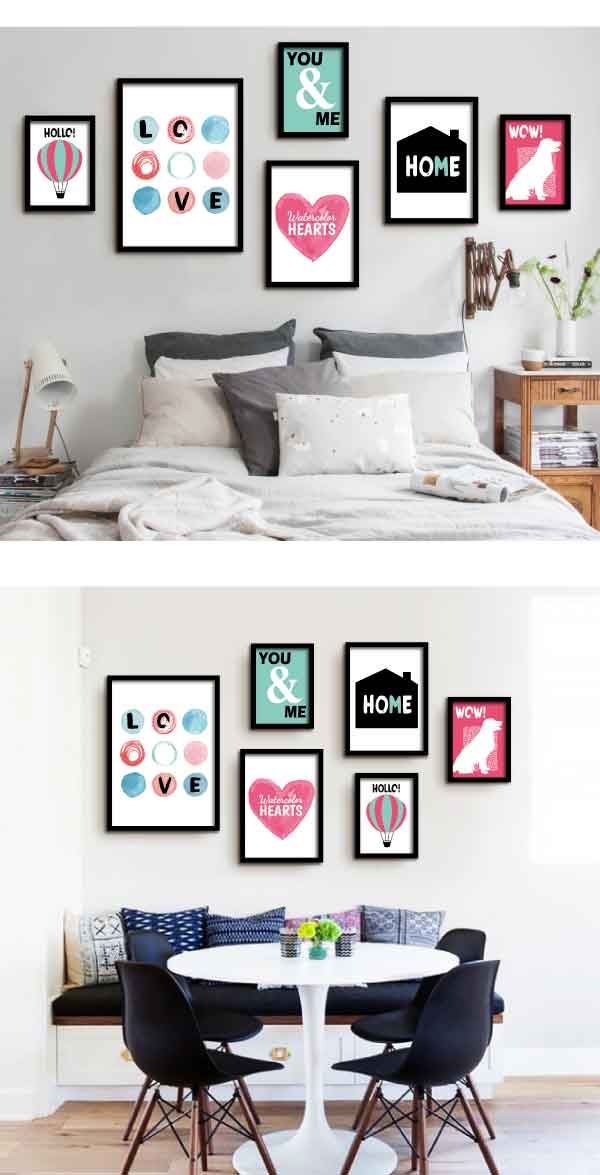 TROMSO風格黑爵特大幅海報相框牆六件組/戀家生活