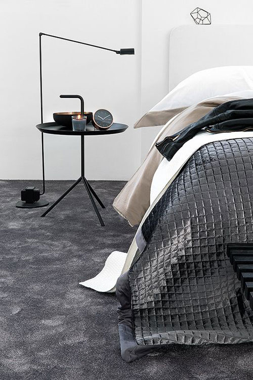 范登伯格 - 芙柔 超柔軟仿羊毛地毯 - 黑灰 (160 x 240cm)