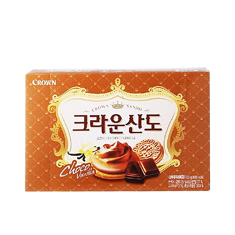 韓國Crown 巧克力三明治餅乾(161g)