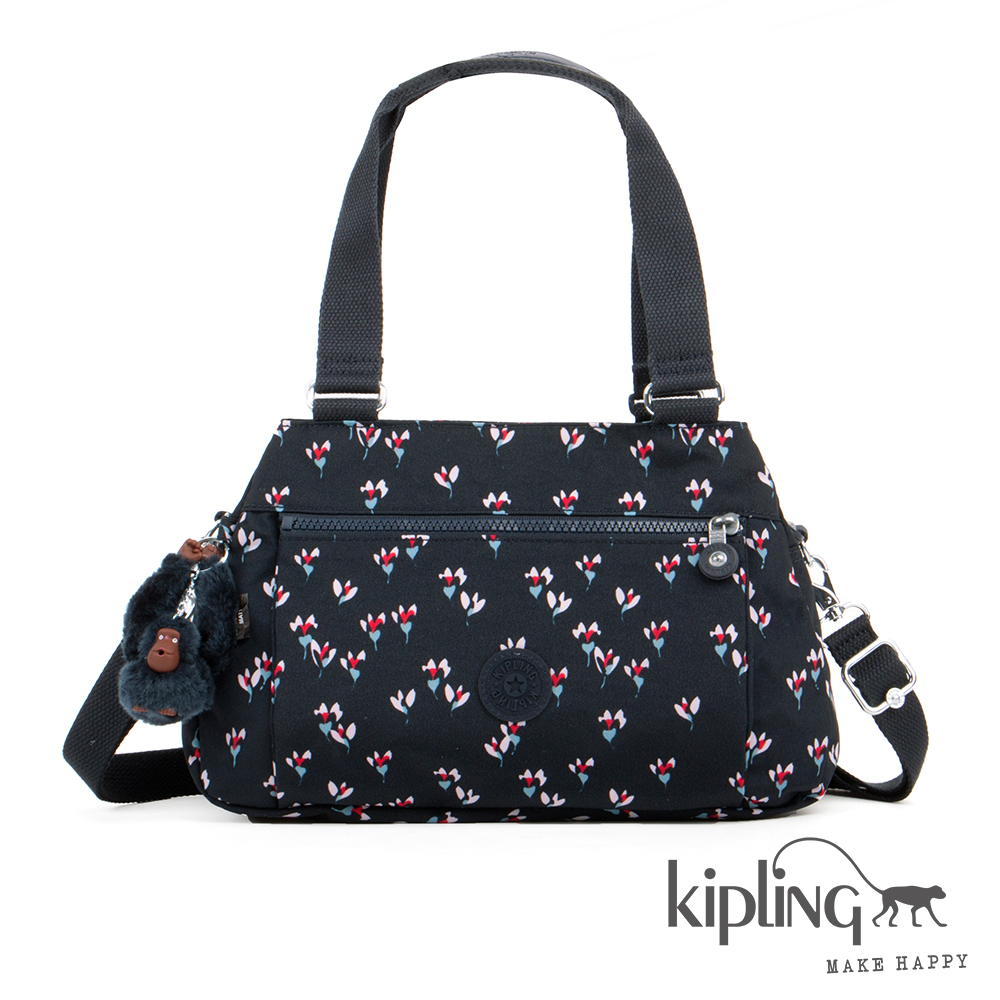 Kipling 斜背包 愛心花卉印花