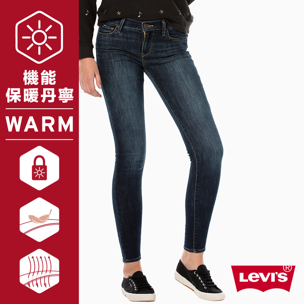 Levis 女款 710中腰超緊身窄管 超彈力牛仔長褲 WarmJeans