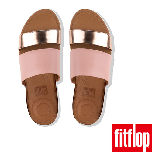 FitFlop DELTA SLIDE SANDALS-粉/金