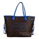 LV 【M40938】限量款Monogram Neverfull MM經典花紋肩背包(藍) product thumbnail 1