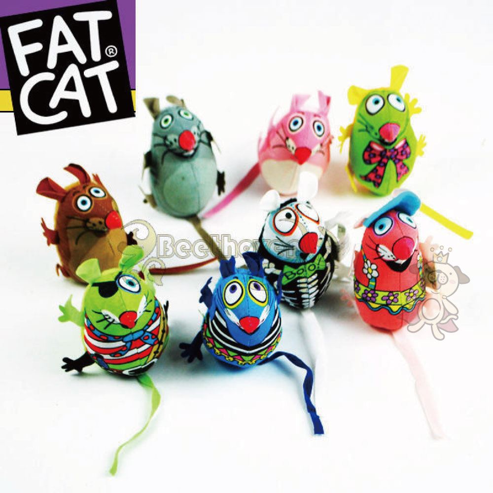 FatCat 繽紛毛鼠有機貓薄荷貓草玩具 款式隨機2入