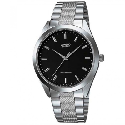 CASIO 富豪金銀時尚指針紳士腕錶(MTP-1274D-1A)-黑/36mm