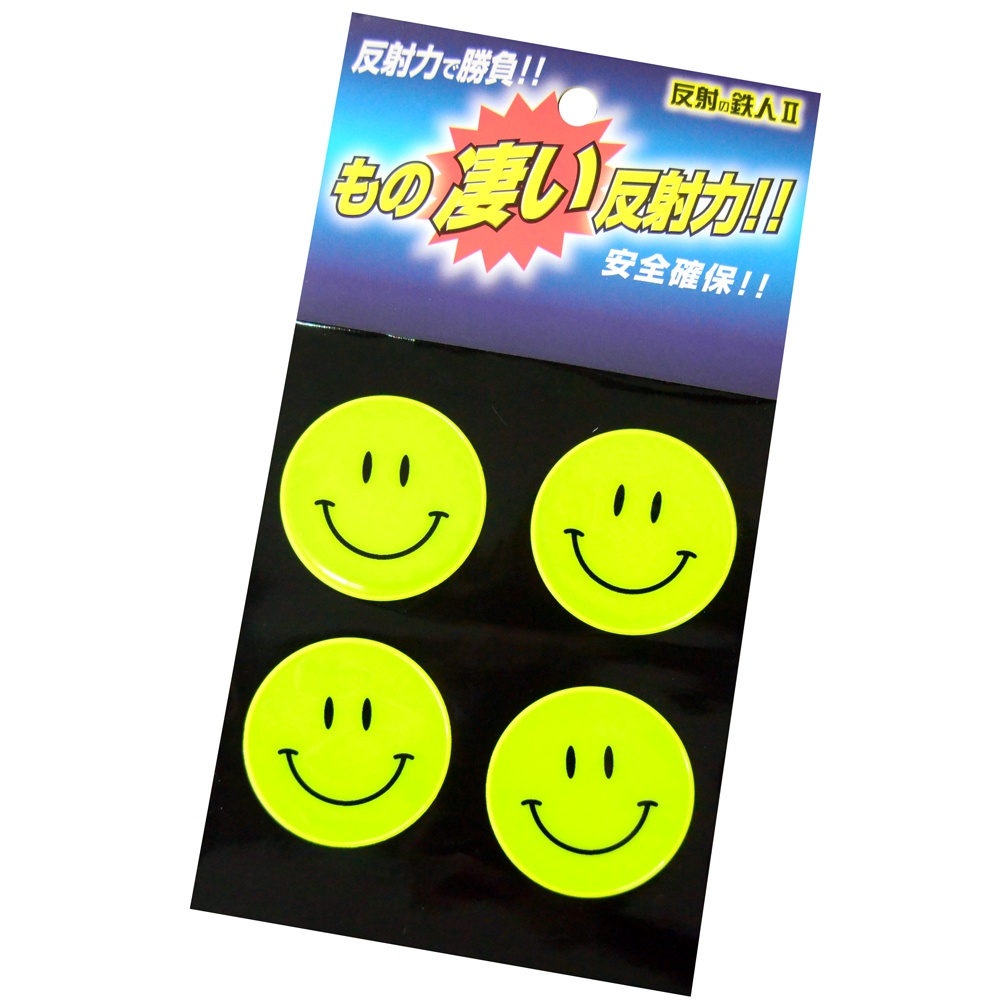 日本 CAR-BOY- 超強力反射貼紙16入-笑臉