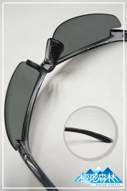 【極地森林】深灰色TAC寶麗萊偏光鏡片運動太陽眼鏡(7703)