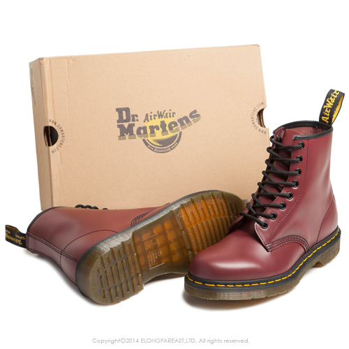 Dr.Martens-經典8孔馬汀靴-男款-櫻桃紅