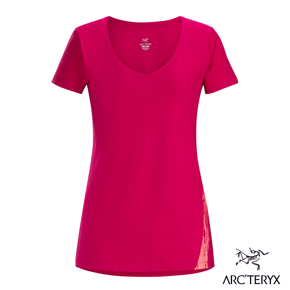 Arcteryx 24系列 女 有機棉 Regenerate 短袖T恤 仙丹花紅