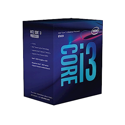 Intel 第八代 Core i3-8100 四核心處理器《3.6Ghz/LGA1151》