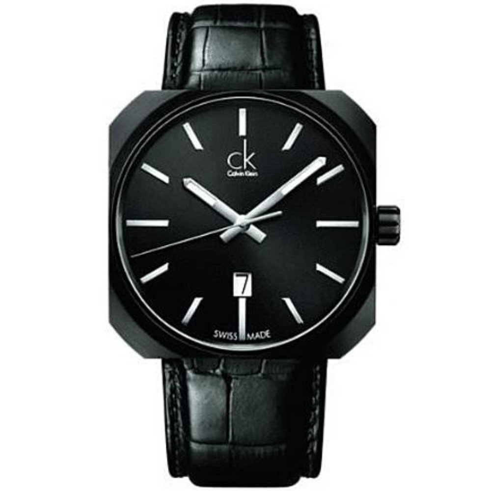 cK Solid 現代流行個性時尚腕錶-IP黑/42mm