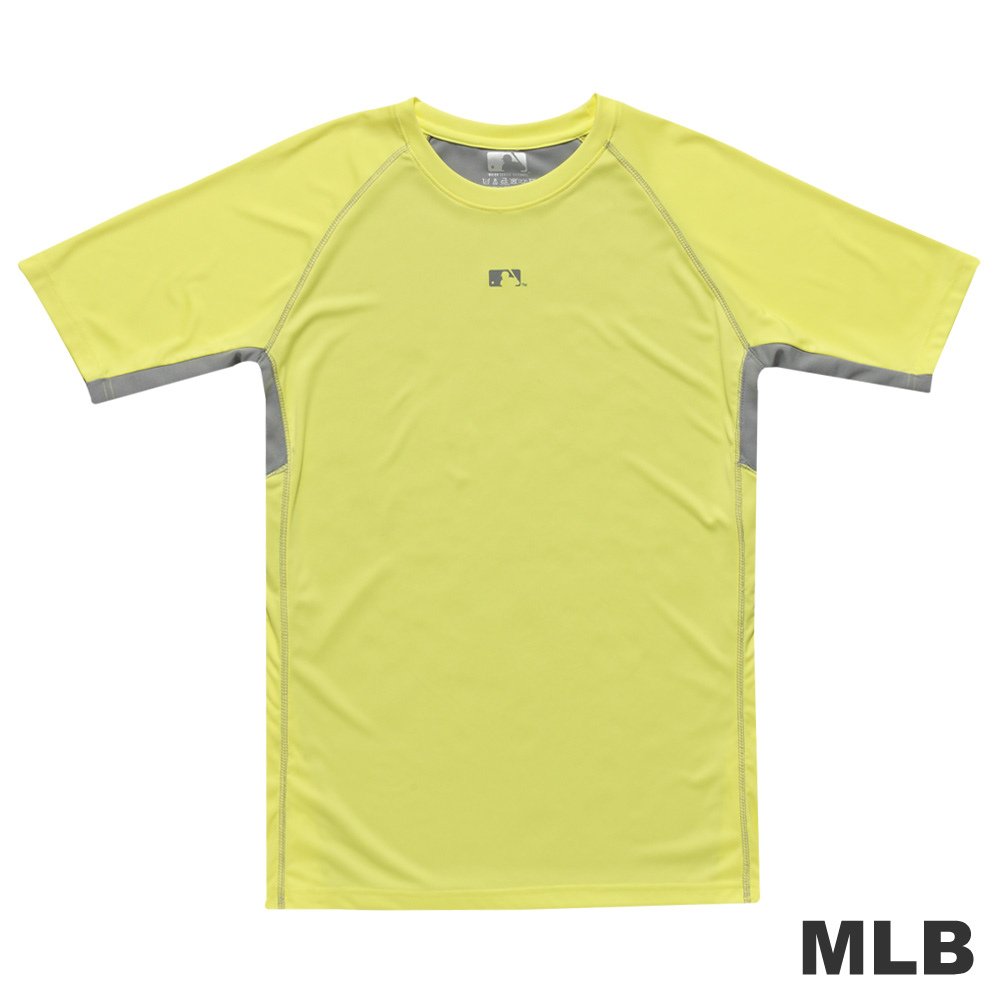 MLB-美國職棒大聯盟反光圓領快排拉克蘭T恤-淺黃(男)