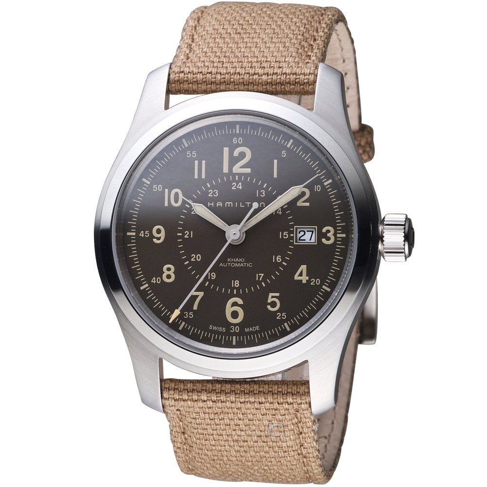 Hamilton 漢米爾頓   Khaki Field系列戶外探險者腕錶-咖啡/42mm