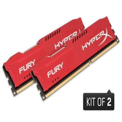 Kingston 金士頓 Fury DDR3-1866 16G桌上型記憶體/8G*2/紅