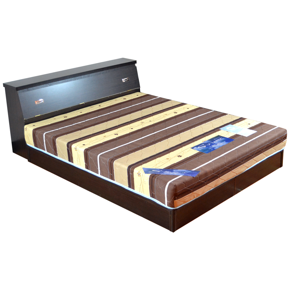 時尚屋 克洛伊5尺床箱型3件房間組可選色(床頭箱+床墊+床底)