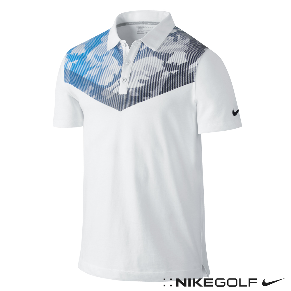 Nike Golf 快速排汗迷彩針織衫-帥氣白
