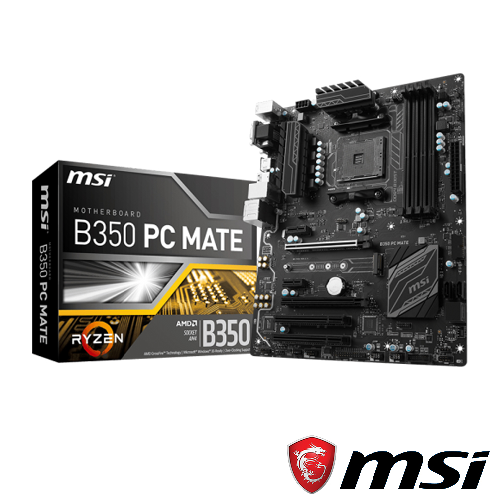 MSI微星 B350 PC MATE 主機板