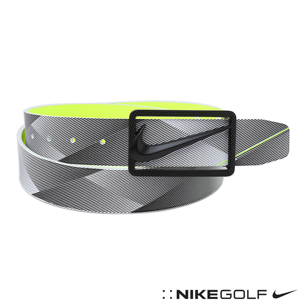 Nike Golf 幾何圖型真皮腰帶-黑693590-010
