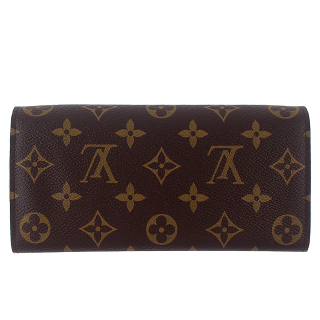 LV M60697 Monogram經典LV花紋壓扣長夾(紫色)