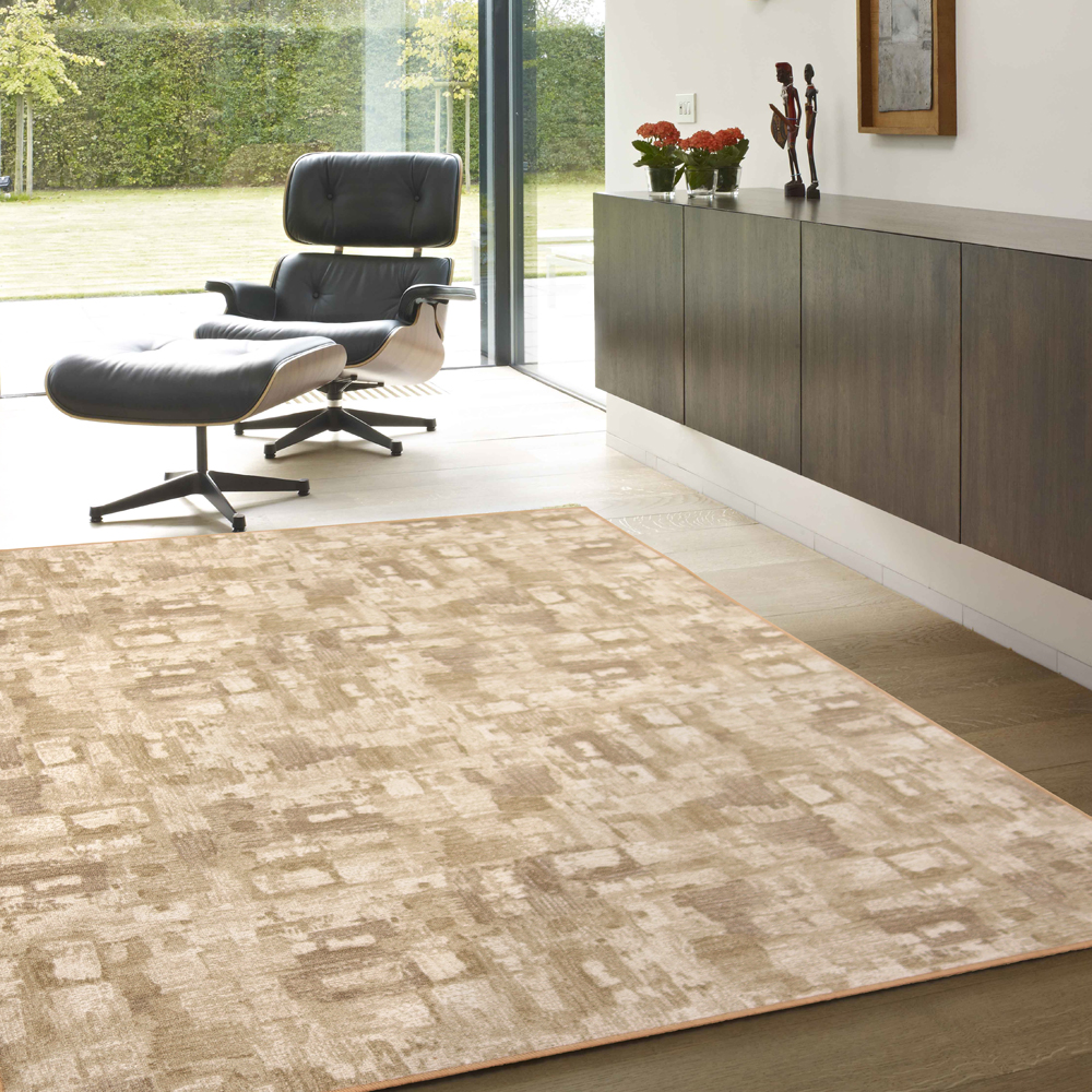 范登伯格 - 朝暘 進口地毯-渲染 - 淺棕 (中款-150 x 200cm)