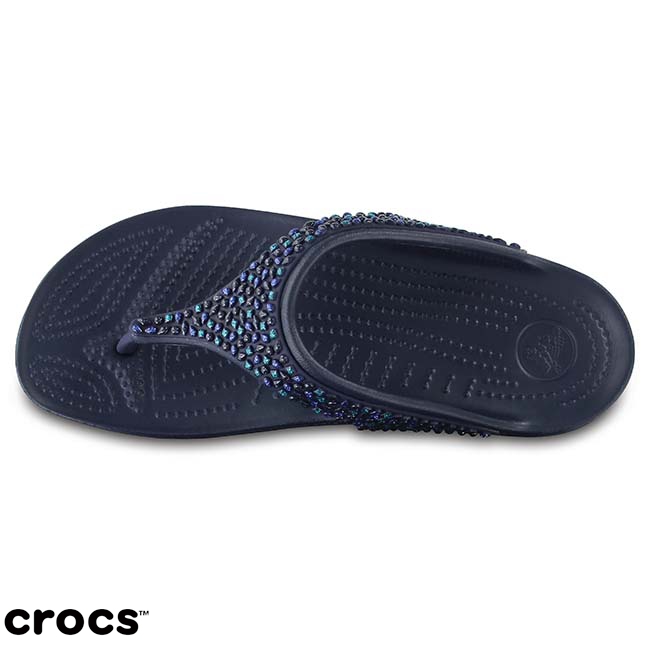 Crocs 卡駱馳 (女鞋) 思瓏厚底閃亮人字拖 204181-4AD