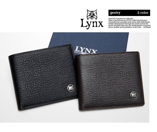 Lynx - 自信熟男真皮系列5卡1照短夾-共2色