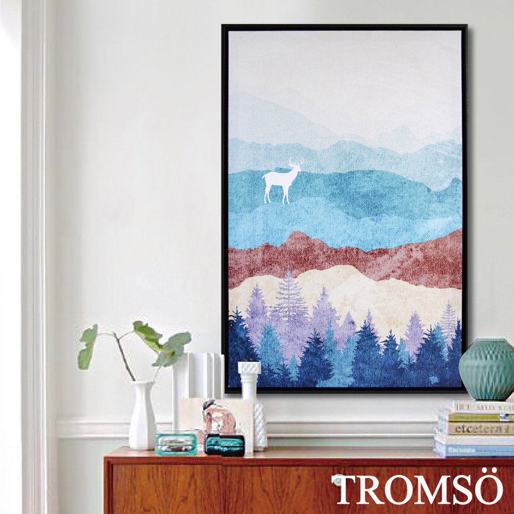 TROMSO北歐時代風尚有框畫-麋鹿山境B40*60cm