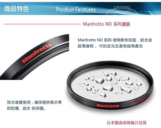 Manfrotto 62mm ND64 減光鏡