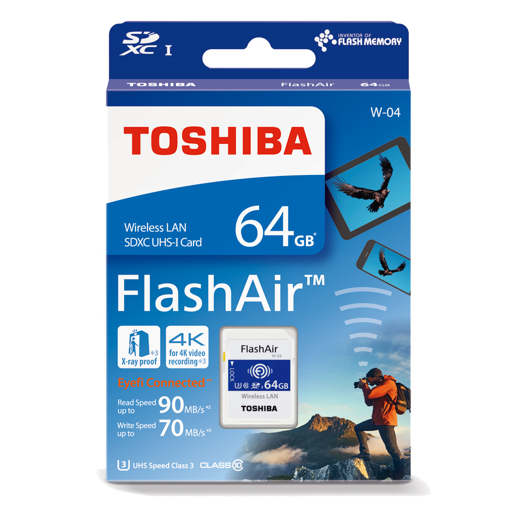 TOSHIBA FlashAir IV R90MB UHS-I U3 16GB 無線記憶卡| SDXC 32GB以下