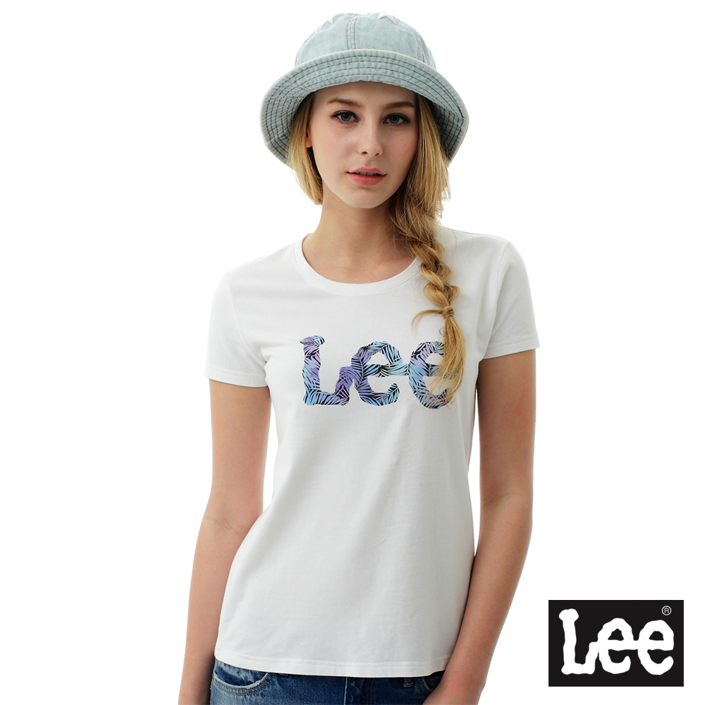 Lee 棕梠樹短袖圓領TEE - 女款 - 白色