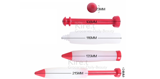 Kiret 裝飾筆 食物繪畫筆2入-果醬 巧克力醬 寫字 擠花