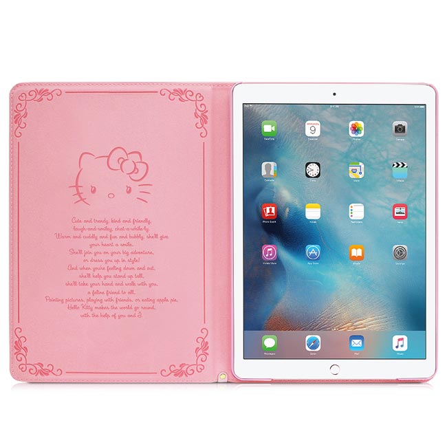 GARMMA Hello Kitty iPad Pro 9.7吋摺疊式皮套–金戀系列