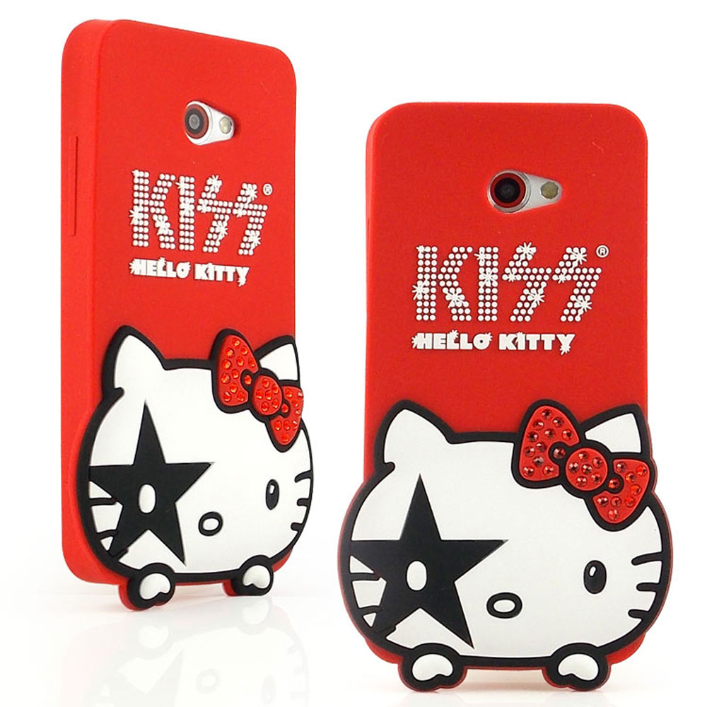 KISS HELLO KITTY HTC Butterfly S 水鑽立體保護套