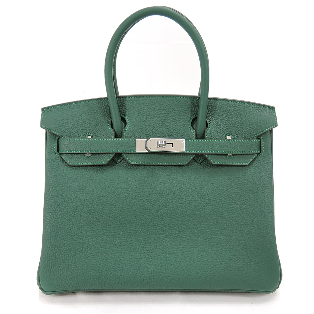 HERMES BIRKIN TOGO牛皮鉑金包(30CM/綠Z6/金釦)