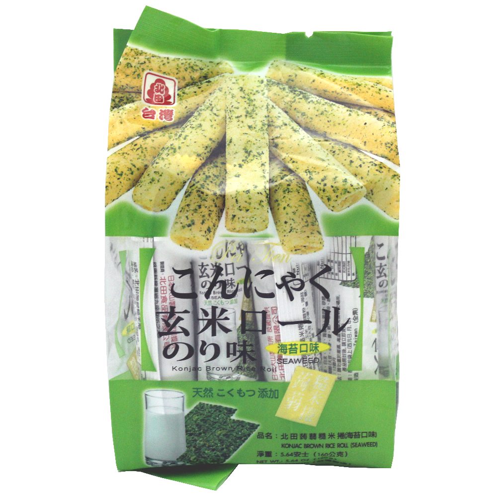 北田 蒟蒻糙米捲-海苔口味(160gx2包)