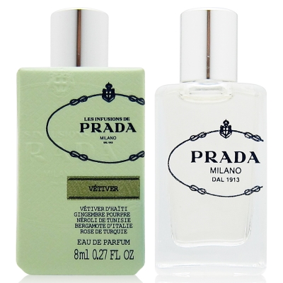 PRADA 香根草精粹淡香精8ml+隨機針管香水一份