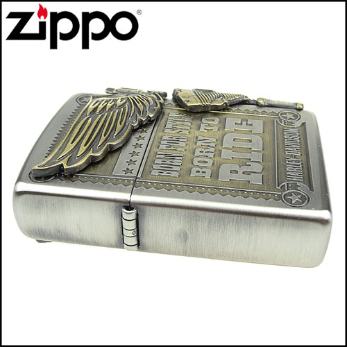 【ZIPPO】日系~Harley-Davidson-哈雷-仿舊鍍黃銅加工打火機