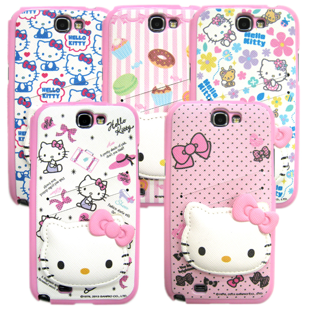 SANRIO HELLO KITTY SAMSUNG NOTE2可插卡手機軟殼