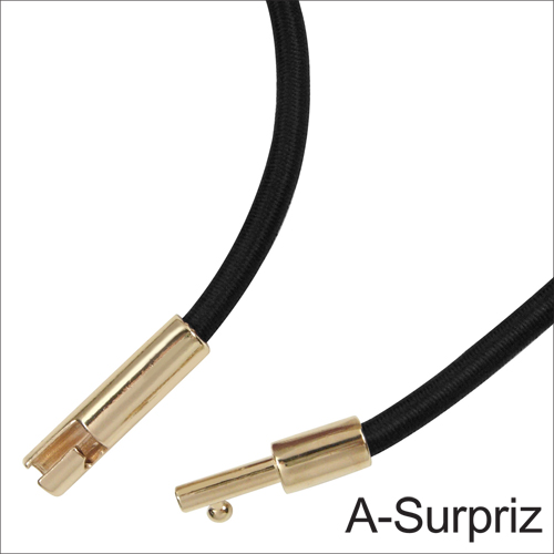 A-Surpriz 金屬蝴蝶結線條彈性腰帶(黑)