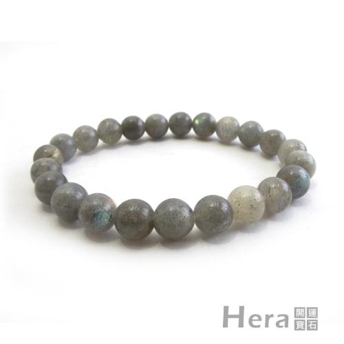 Hera頂級淨透藍光月光石手珠(8mm)