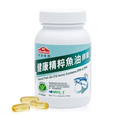 Nutrimate你滋美得 健康精粹魚油膠囊(60顆/瓶)-4入