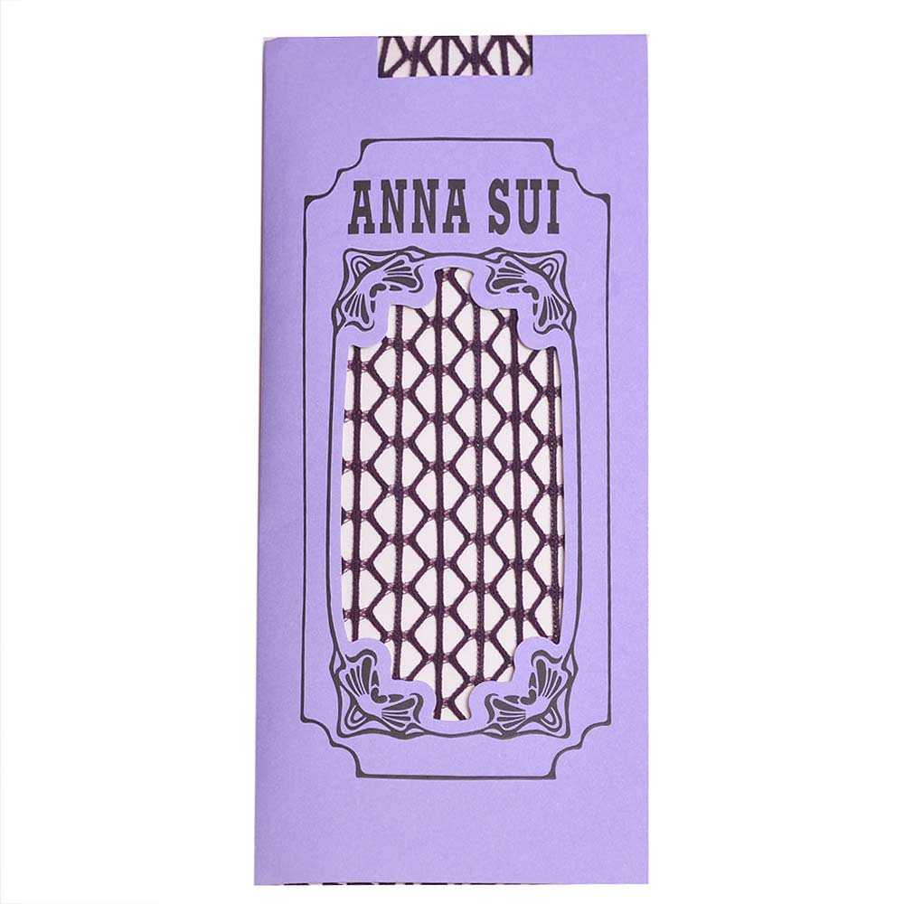 ANNA SUI 大漁網狀圖騰金蔥半統襪(紫色系)