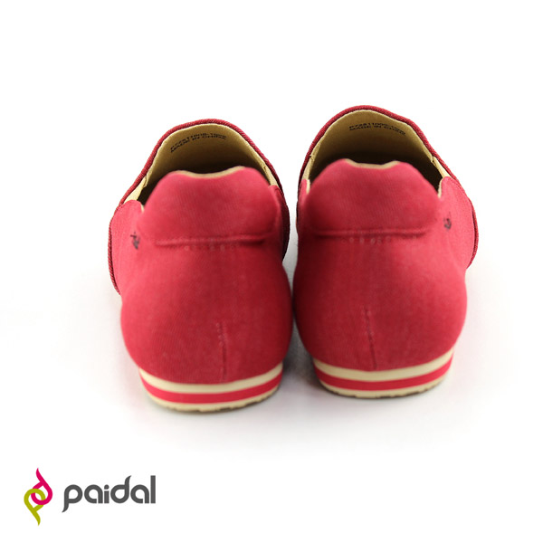 Paidal貓咪剪影電繡休閒樂福懶人鞋-熱力紅