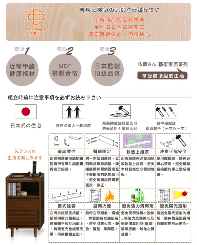 【Sato】TWICE琥珀時光單門開放邊櫃