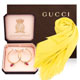 GUCCI 黃色流蘇披肩+JUICY COUTURE 愛心蘋果環型耳環 product thumbnail 1