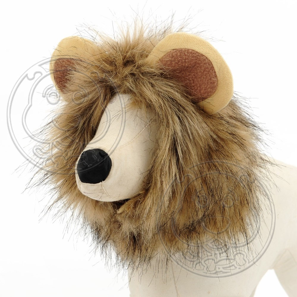dyy》賣萌寵物獅子頭套含耳朵L號