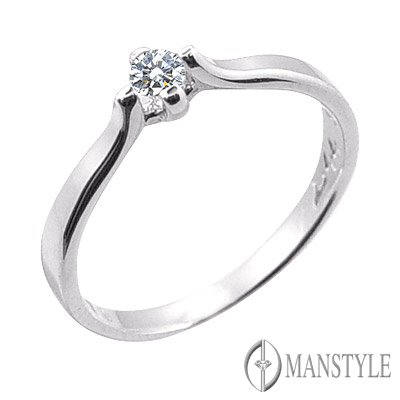 MANSTYLE 愛和承諾 0.10ct 鑽石戒指