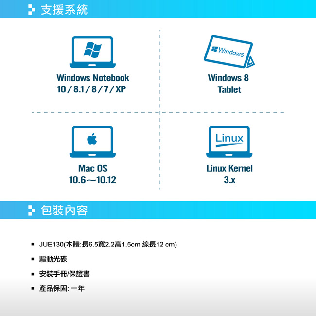 j5create USB 3.0 超高速外接網路卡-JUE130