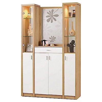 品家居 麗比4.1尺六門單抽鞋櫃/玄關櫃(二色)-121.5x32x198cm免組