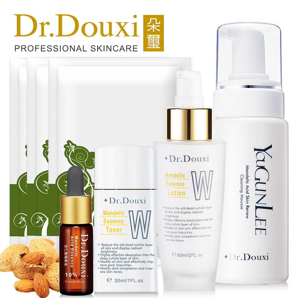 Dr.Douxi朵璽 杏仁慕絲+10%10ml杏乳液60ml+杏化妝水30ml+杏面膜x3